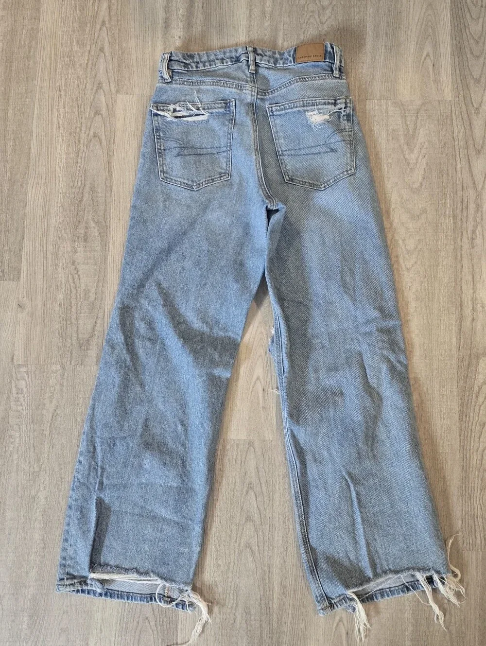American eagle, curvy super High rise Baggy straight, size 2 short